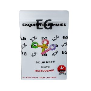 Exquisite Gummies Sour Keys THC 250mg
