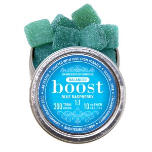 buy Boost Balanced 1:1 Blue Raspberry Gummies - 300mg online