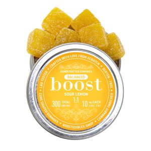 buy Boost Balanced 1:1 Sour Lemon Gummies – 300mg online
