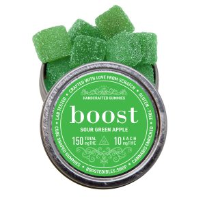 buy Boost THC Sour Green Apple Gummies - 150mg online