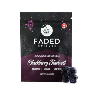 Faded Edibles Mega Dosed Astros 480mg Blackberry Starburst