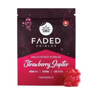 Faded Edibles Mega Dosed Astros 480mg Strawberry Jupiter