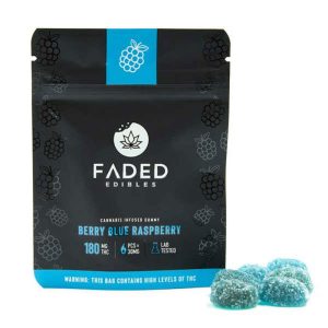 Faded Edibles THC Gummy 180 mg BERRY BLUE RASPBERRY