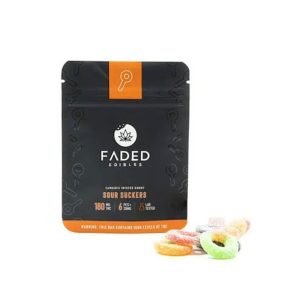 Faded Edibles THC Gummy 180 mg SOUR SUCKERS