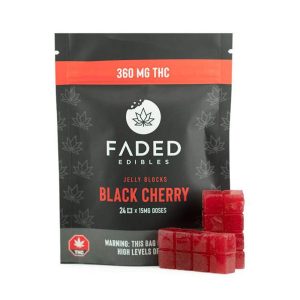 Faded Edibles THC Jelly Blocks 360mg GREEN APPLE