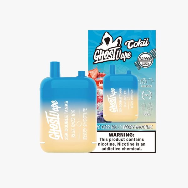 Ghost Vape - Blue Razz Ice/Berry Smoothie - Nicotine Vape