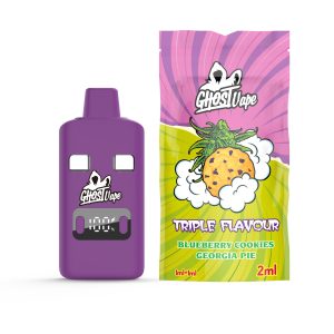 buy Ghost Vape - Blueberry Cookies / Georgia Pie - 2000mg (1g/ 1g ) THC Disposable Vape online
