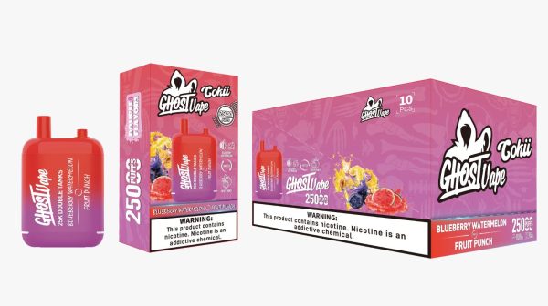Ghost Vape - Blueberry Watermelon/Fruit Punch - Nicotine Vape