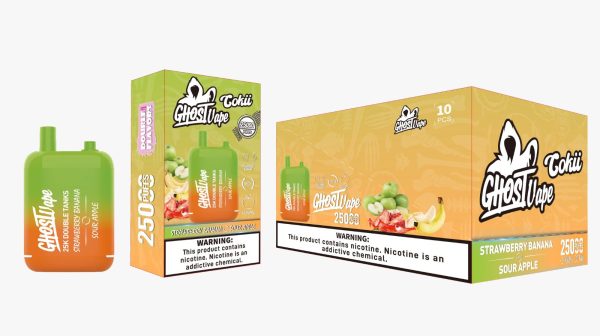 Ghost Vape - Strawberry Banana/Sour Apple - Nicotine Vape