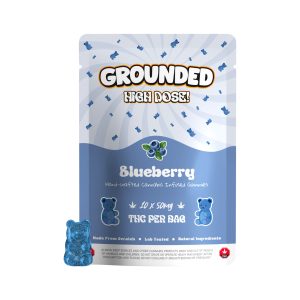 buy Grounded High Dose Bears - Blueberry 500mg Gummies online