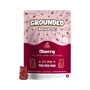 buy Grounded High Dose Bears - Cherry 500mg Gummies online