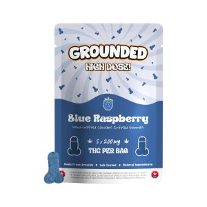 buy Grounded High Dose Cocks - Blue Raspberry 1000mg Gummies online