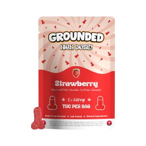 buy Grounded High Dose Cocks - Strawberry 1000mg Gummies online