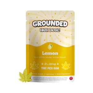 buy Grounded High Dose Leafs - Lemon 1000mg Gummies online