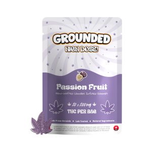buy Grounded High Dose Leafs - Passion Fruit 1000mg Gummies online