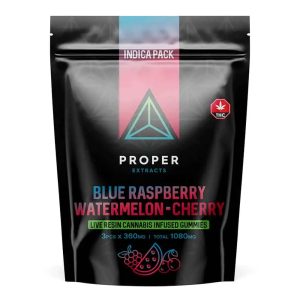 buy Proper Extracts Live Resin Cannabis Infused Gunmmies - Blue Raspberry/Watermelon/Cherry 1080mg online