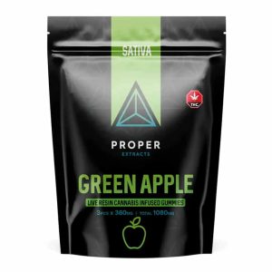 buy Proper Extracts Live Resin Cannabis Infused Gunmmies - Green Apple 1080mg online