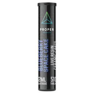 buy Proper Extracts Live Resin Ceramic Vape Cart 2ml - Blueberry Space Cake online