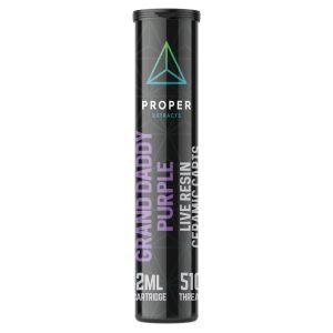 buy Proper Extracts Live Resin Ceramic Vape Cart 2ml - Grand Daddy Purple online