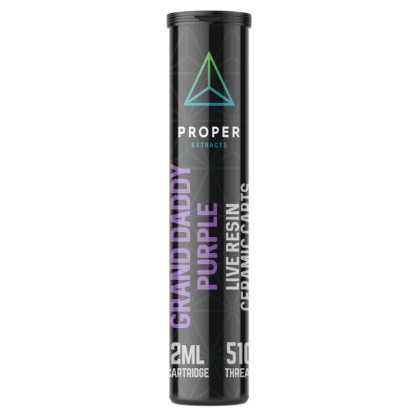 buy Proper Extracts Live Resin Ceramic Vape Cart 2ml - Grand Daddy Purple online