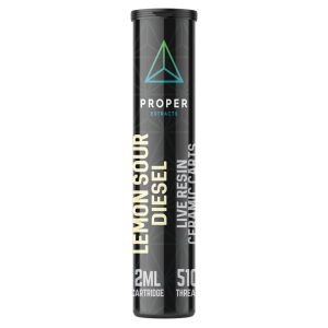buy Proper Extracts Live Resin Ceramic Vape Cart 2ml - Lemon Sour Diesel online