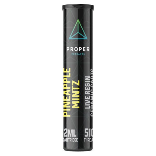 buy Proper Extracts Live Resin Ceramic Vape Cart 2ml - Pineapple Mintz online