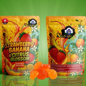 Sky High Edibles – Strawberry Banana + Citrus Blossom Gummy 3000mg THC