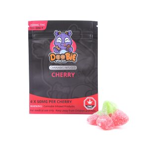 buy THC Sour Cherry Blasters 200mg Gummies By Doobie Snacks online