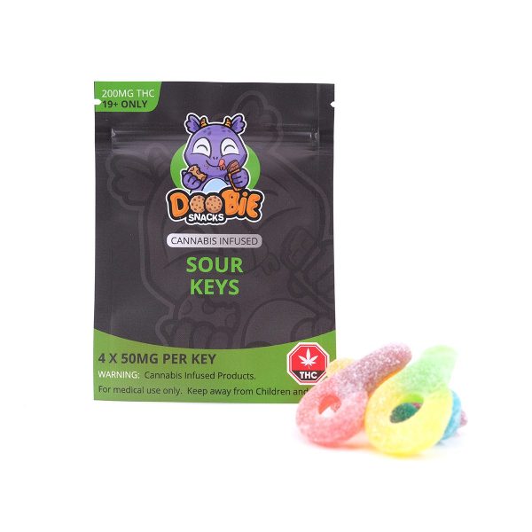 buy THC Sour Keys 200mg Gummies By Doobie Snacks online