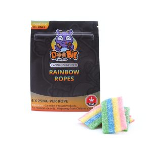 buy THC Sour Rainbow Ropes 150mg Gummies By Doobie Snacks online