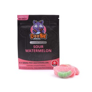 buy THC Sour Watermelon Slices 200MG Gummies by Doobie Snacks online