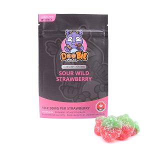 buy THC Sour Wild Strawberry 500mg Gummies By Doobie Snacks online