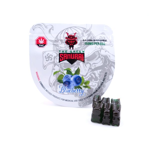 buy The Green Samurai - Blueberry Bear Bomb Gummies 150mg THC online