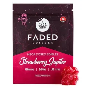 Faded Edibles Mega Dosed Astros 480mg Strawberry Jupiter