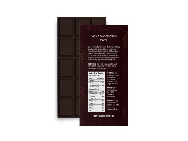 MasterMind Funghi Bar 5000mg – Dark Chocolate (Advanced Dose)