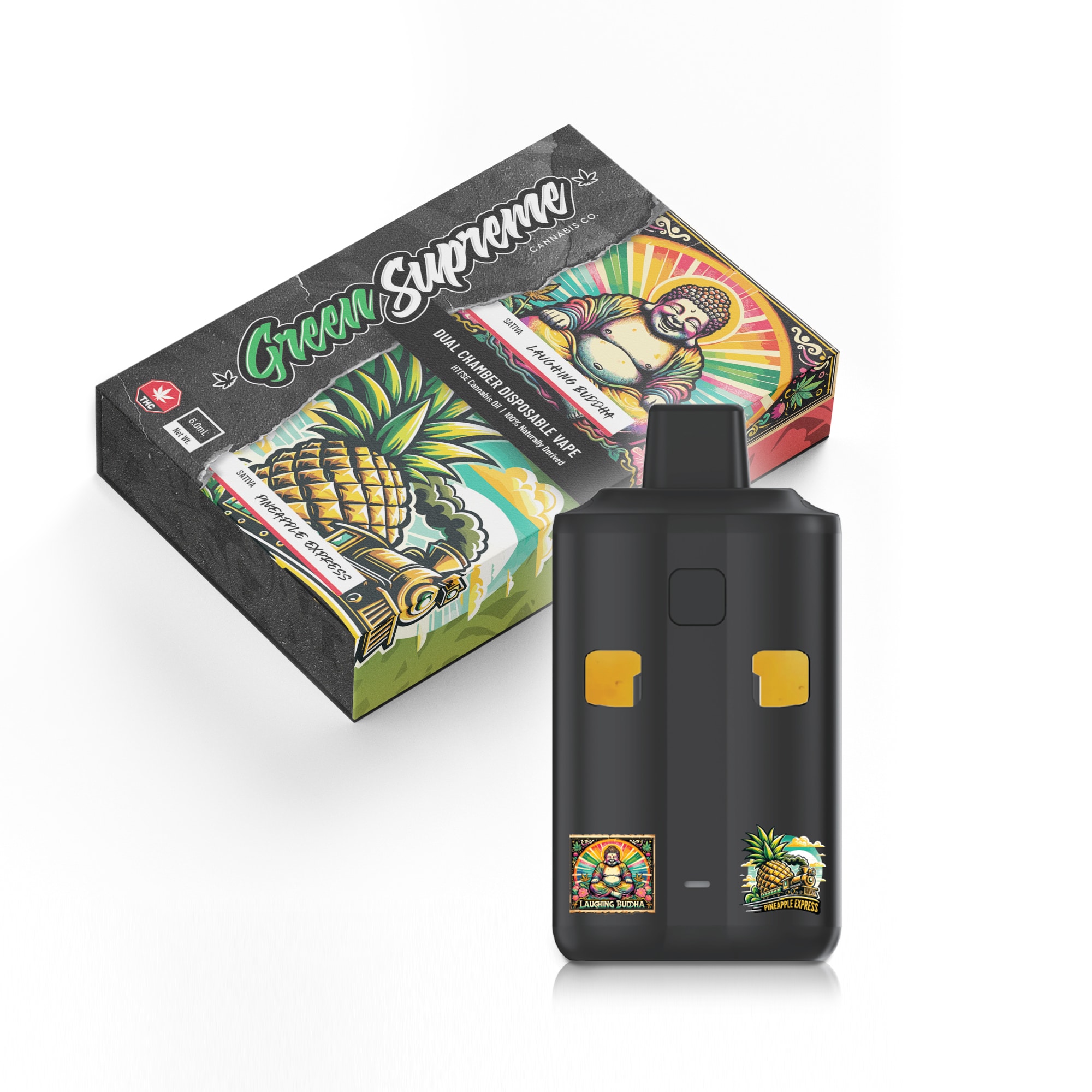 Dual Vape LaughingBuddha PineappleExpress MockupSet V Dual Vape LaughingBuddha PineappleExpress MockupSet V