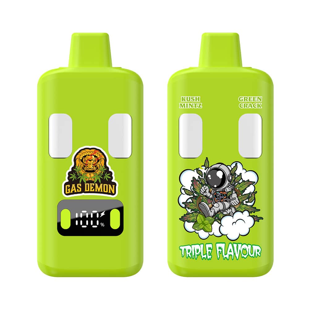 Gas Demon Kush Mint Green Crack mg (g g) THC Disposable Vape Gas Demon Kush Mint Green Crack mg (g g) THC Disposable Vape