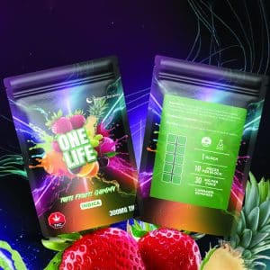 One Life Edibles Tutti Frutti Gummy mg THC (Indica)