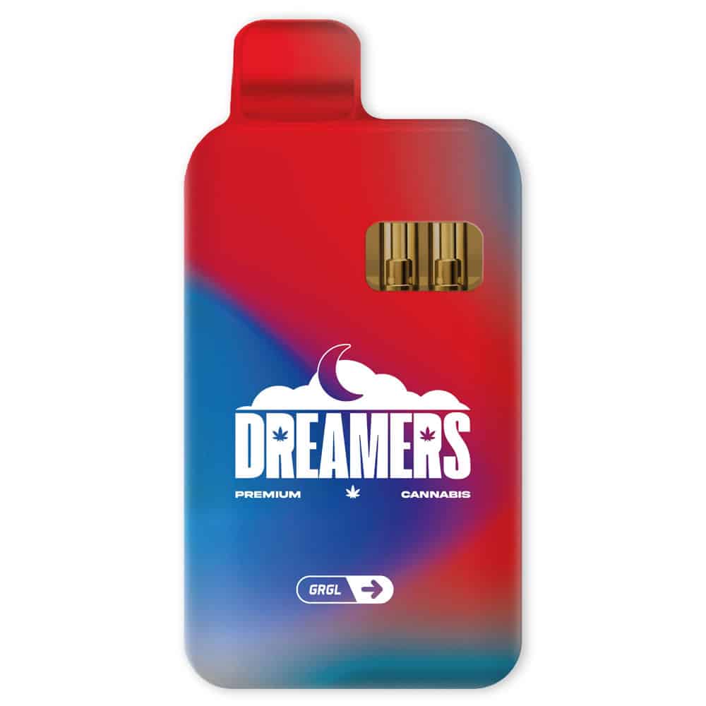 Dreamers Gorilla Glue & Strawberry Cough g Disposable Dual Vape Dreamers Gorilla Glue & Strawberry Cough g Disposable Dual Vape