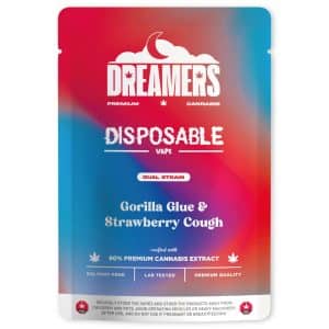 Dreamers Gorilla Glue & Strawberry Cough g Disposable Dual Vape