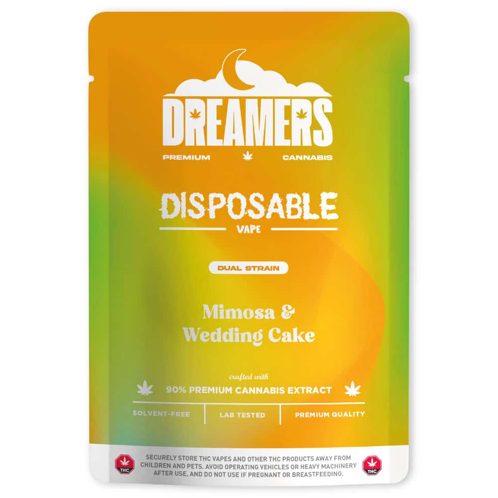 Dreamers Mimosa & Wedding Cake g Disposable Dual Vape Dreamers Mimosa & Wedding Cake g Disposable Dual Vape