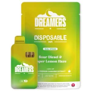 Dreamers Sour Diesel & Super Lemon Haze g Disposable Dual Vape