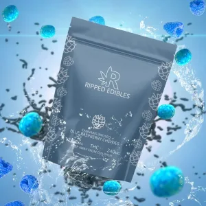 Ripped Edibles Chewies Blue Raspberry mg THC