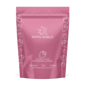 Ripped Edibles Chewies Strawberry mg THC