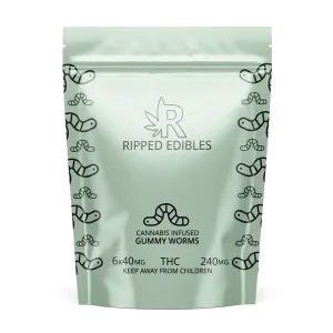 Ripped Edibles Gummy Worms mg THC