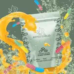 Ripped Edibles Gummy Worms mg THC