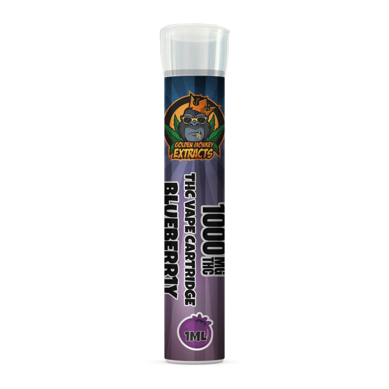 Golden Monkey Extracts MG THC Cartridge – Blueberry Golden Monkey Extracts MG THC Cartridge – Blueberry