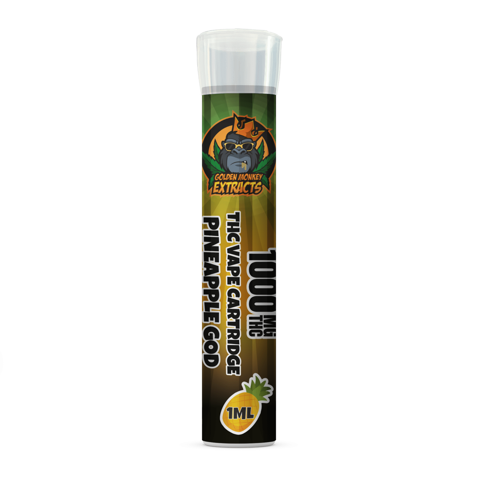 Golden Monkey Extracts MG THC Cartridge – Pineapple God Golden Monkey Extracts MG THC Cartridge – Pineapple God