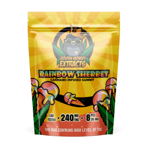 Golden Monkey Extracts THC Gummy – Rainbow Sherbet