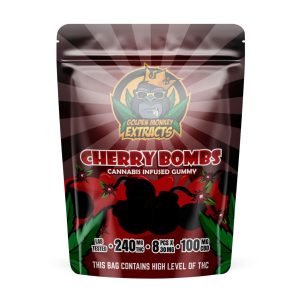 Golden Monkey Extracts THC:CBD Gummy – Cherry Bomb